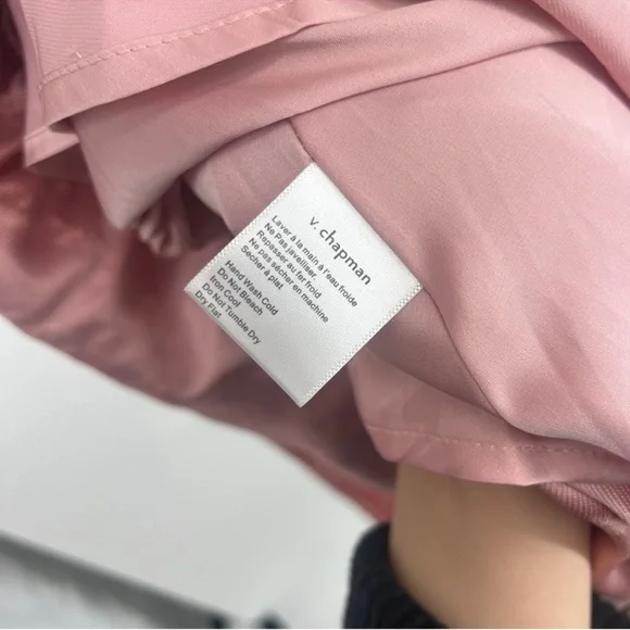 V. Chapman Emma Puff Sleeve Maxi Dress Gown in Light Pink Windsor Brocade 12 NWT - Picture 9 of 12